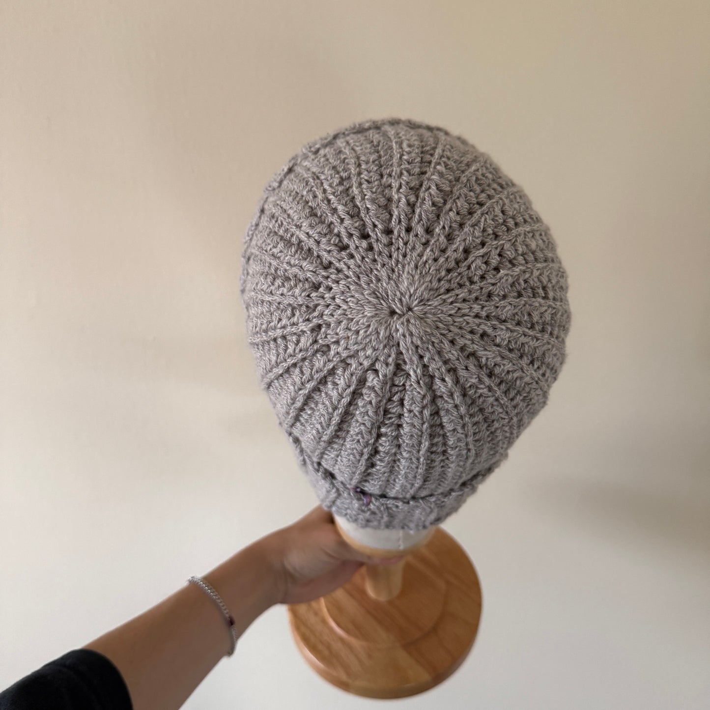 ribbed crochet beanie