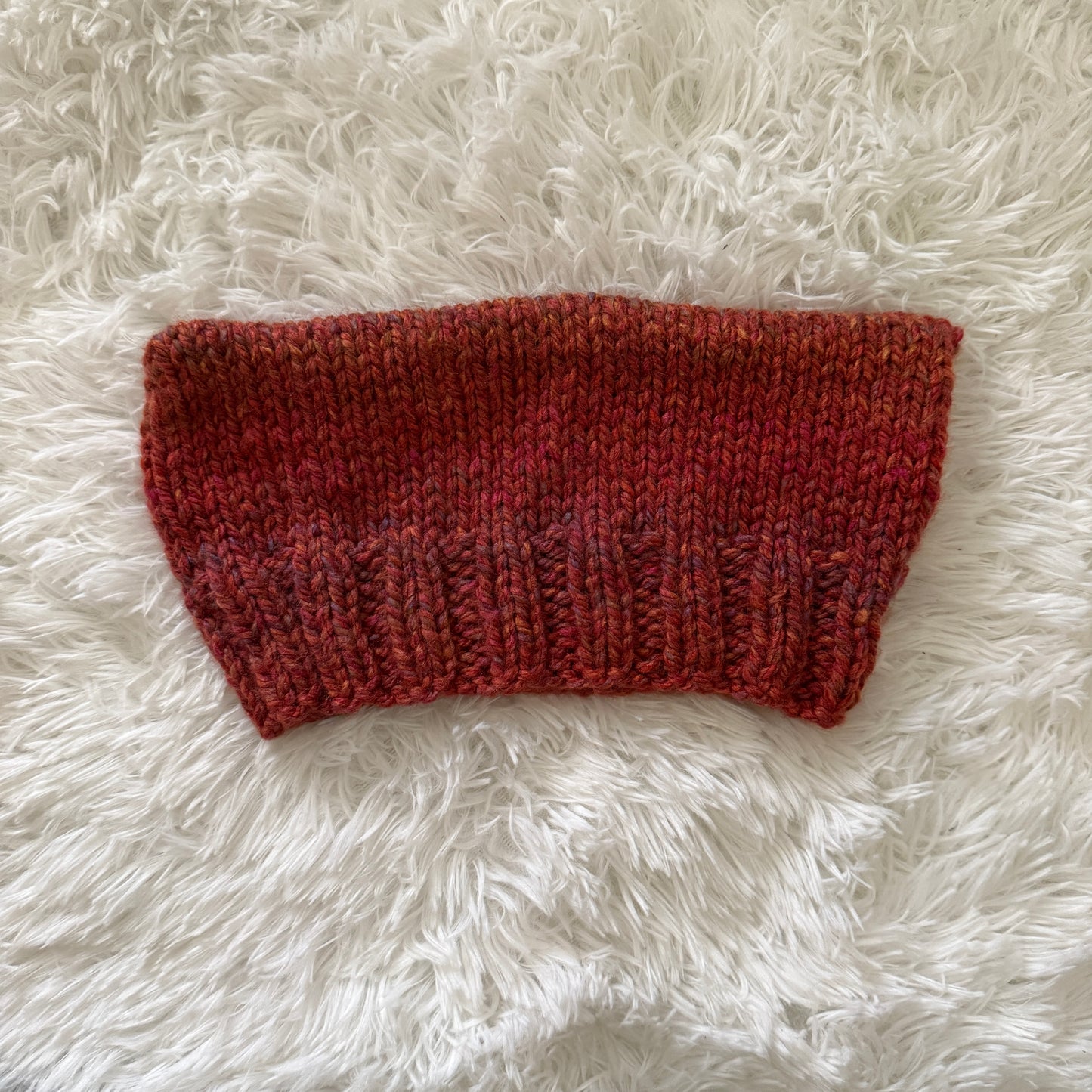 knit cat ear beanie with ribbed brim