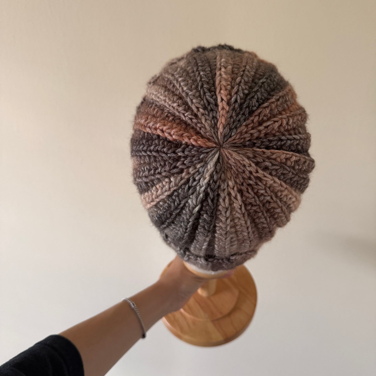 ribbed crochet beanie