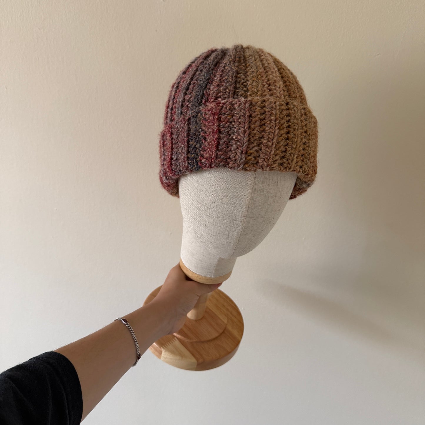 ribbed crochet beanie