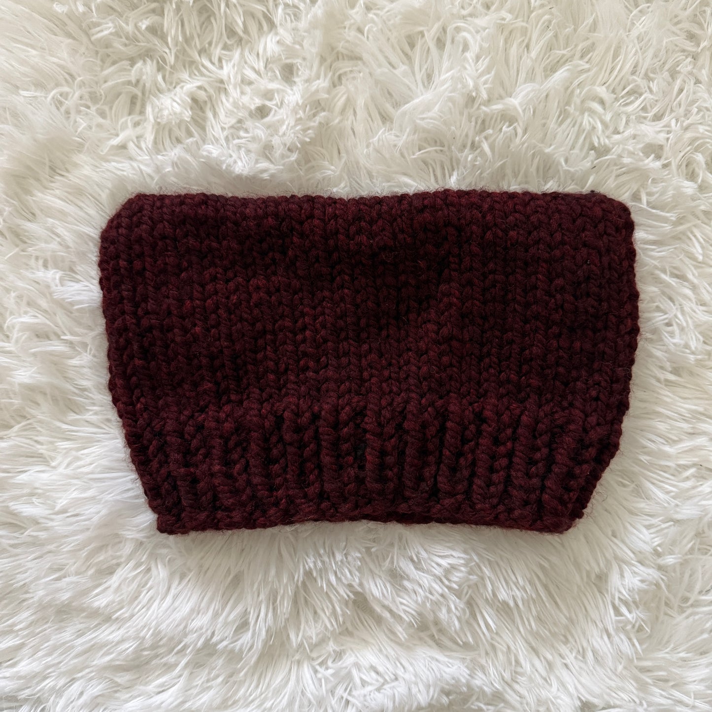 knit cat ear beanie with ribbed brim