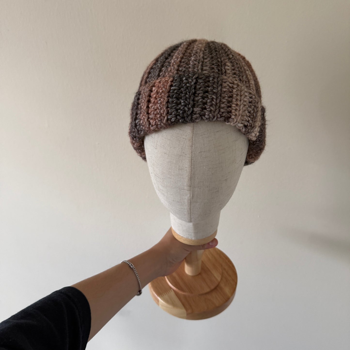 ribbed crochet beanie