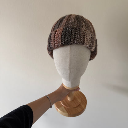 ribbed crochet beanie