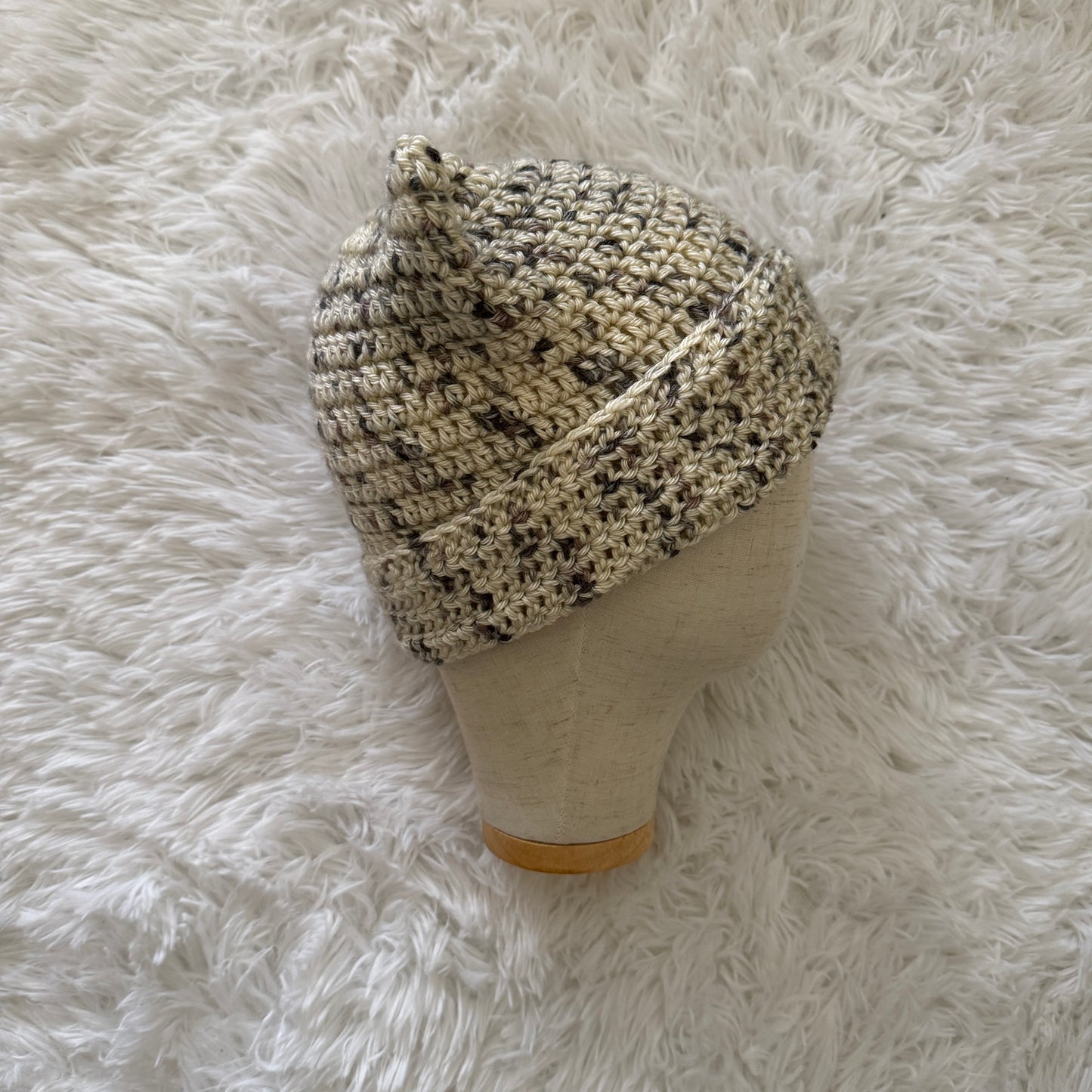crochet cat ear beanie