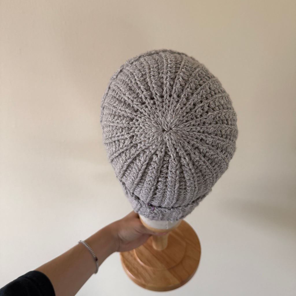 ribbed crochet beanie