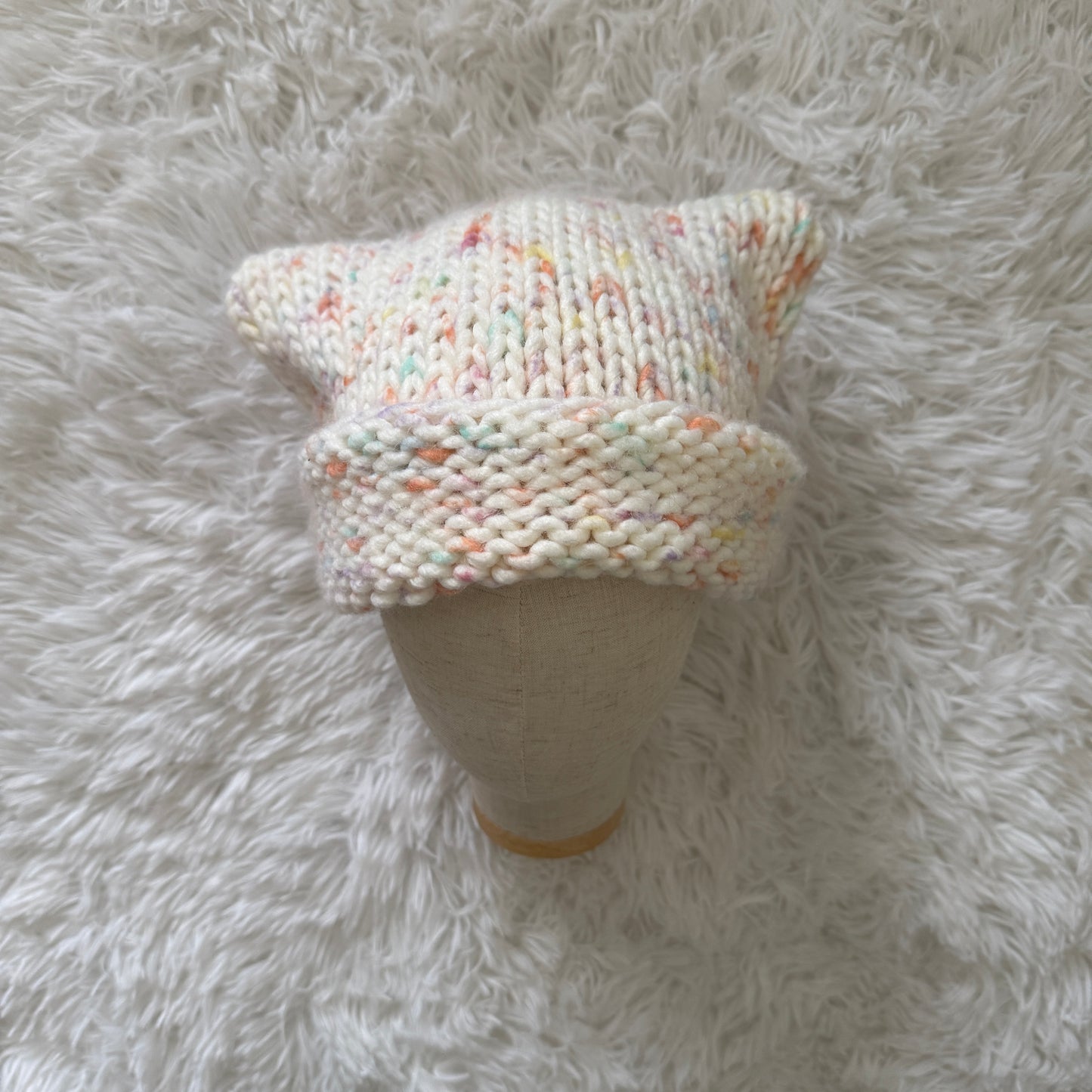 knit cat ear beanie