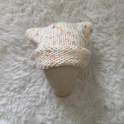 knit cat ear beanie