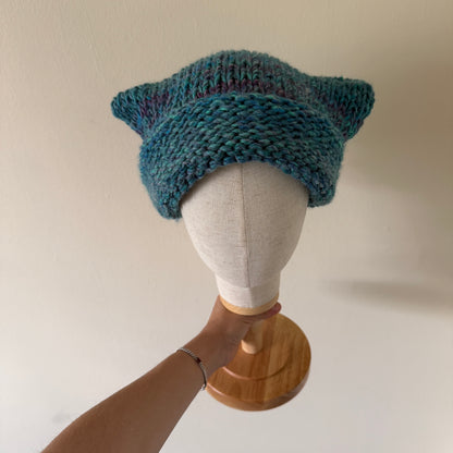 knit cat ear beanie