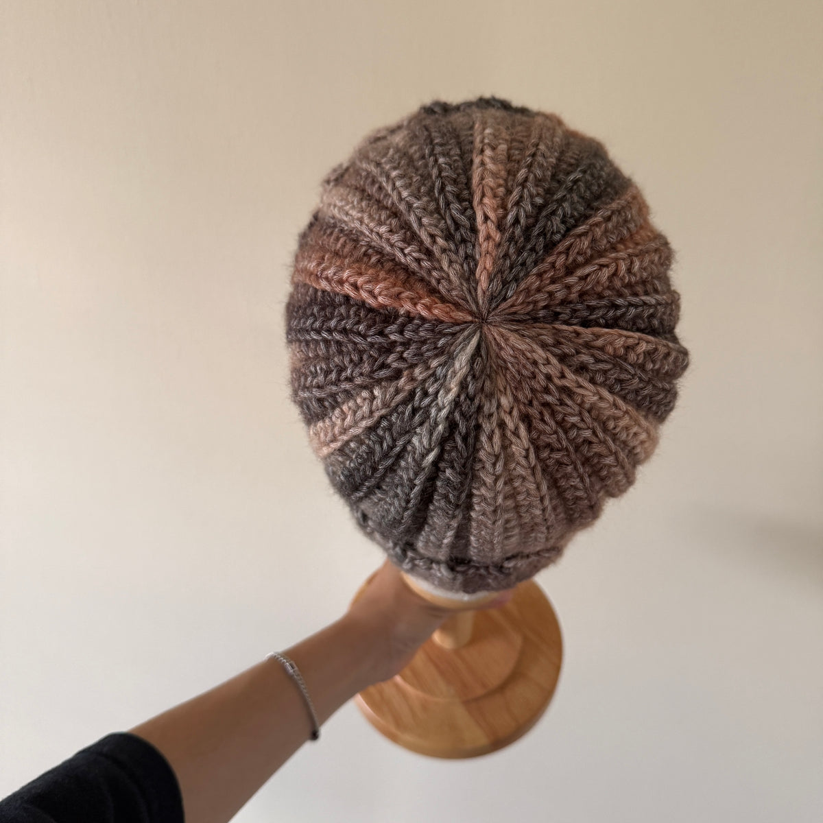 ribbed crochet beanie