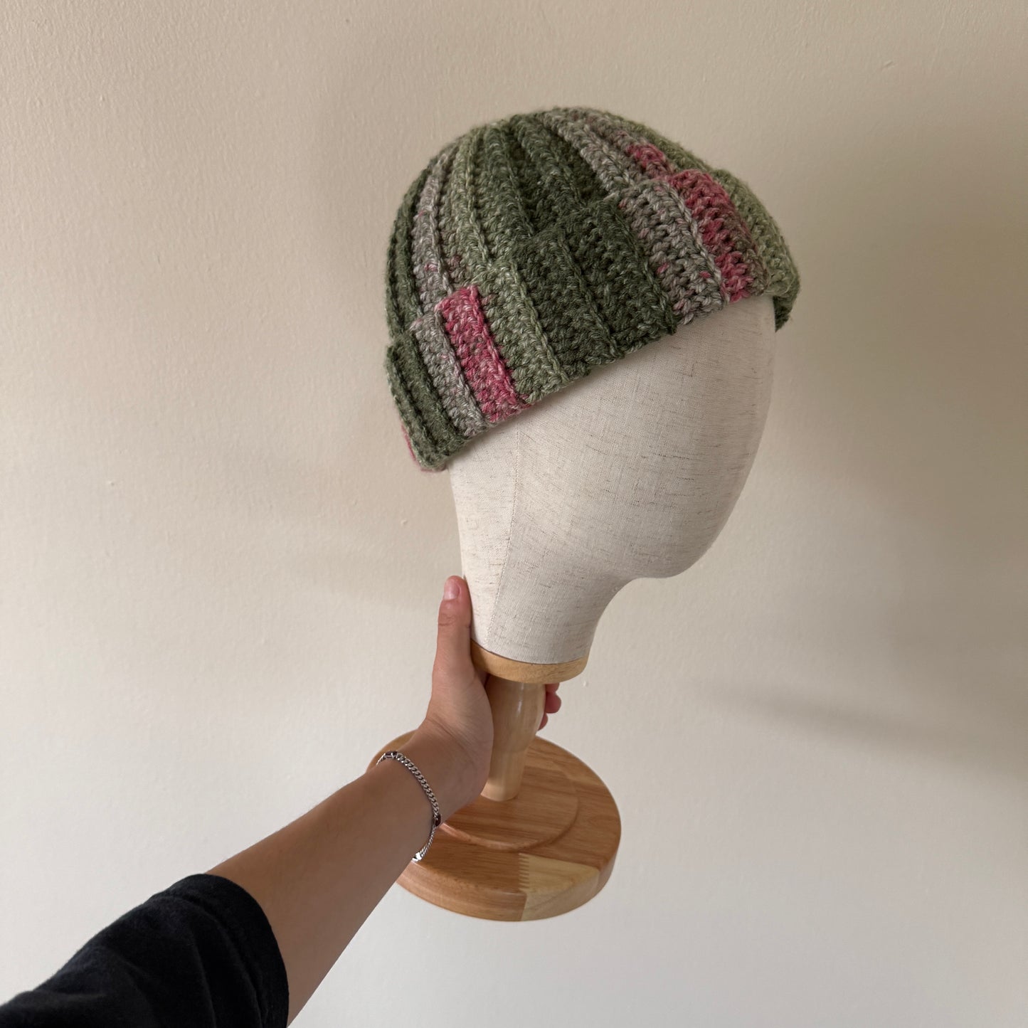 ribbed crochet beanie