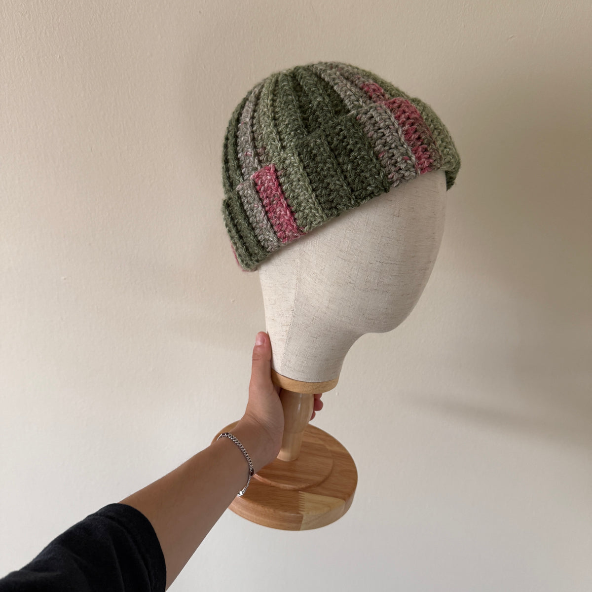 ribbed crochet beanie