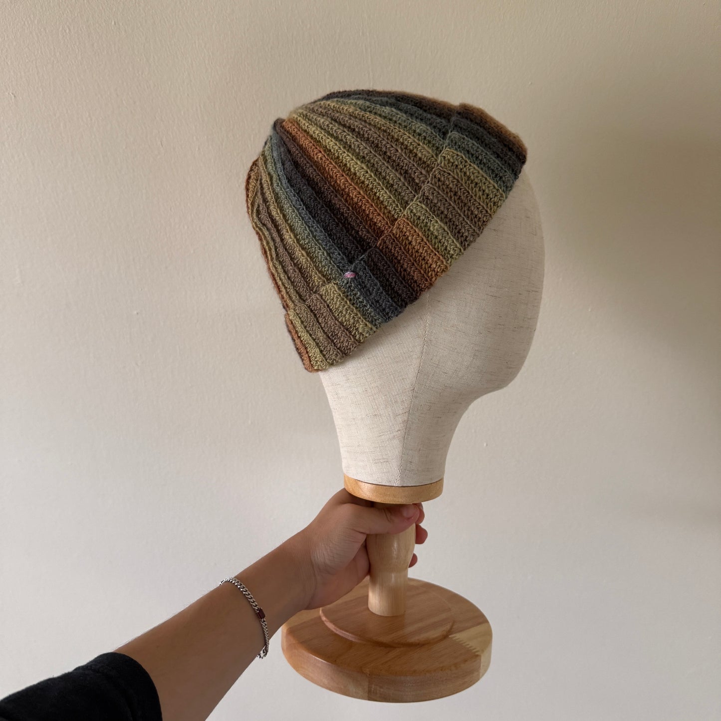 ribbed crochet beanie