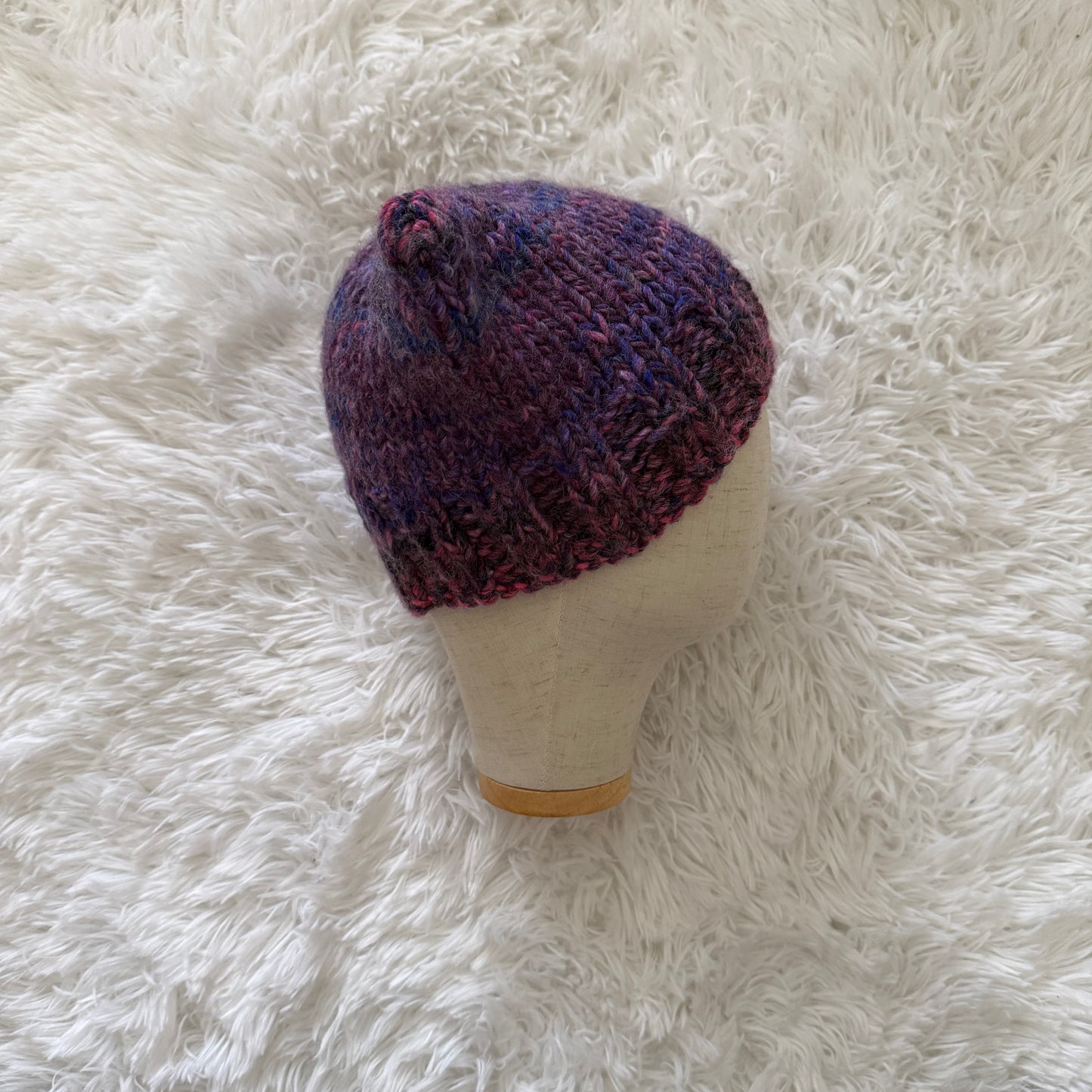 ribbed brim knit cat ear beanie