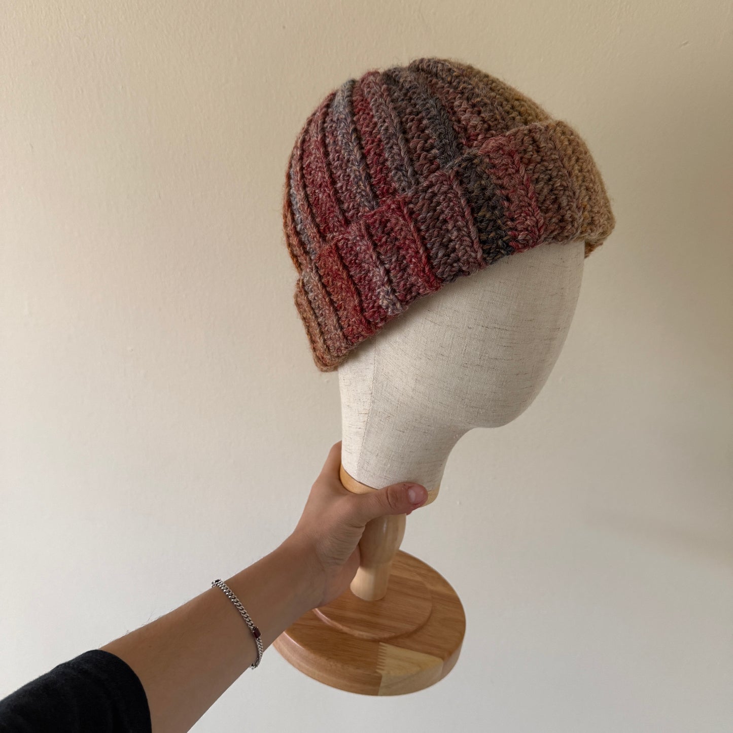 ribbed crochet beanie
