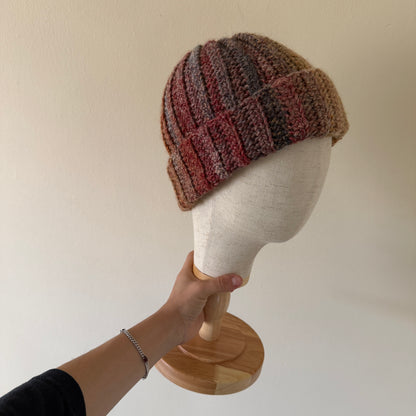 ribbed crochet beanie