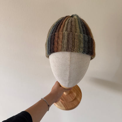 ribbed crochet beanie