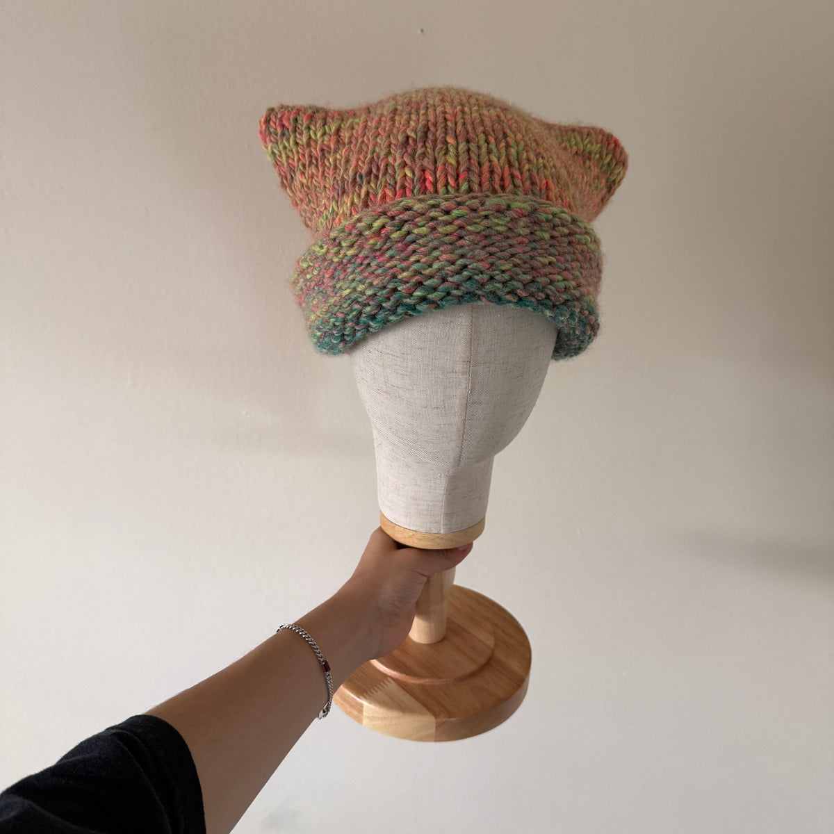 knit cat ear beanie