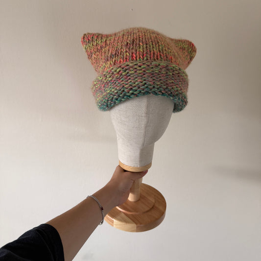 knit cat ear beanie