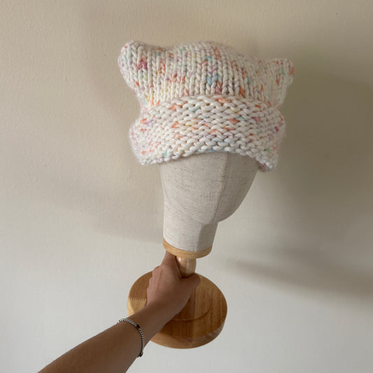 knit cat ear beanie