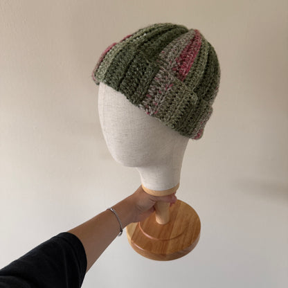 ribbed crochet beanie