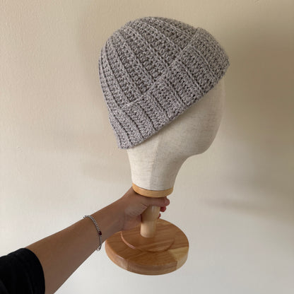 ribbed crochet beanie