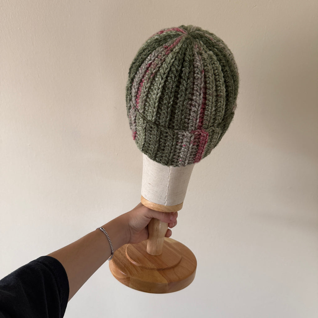 ribbed crochet beanie