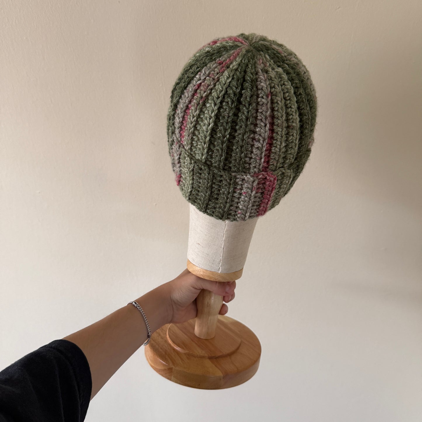 ribbed crochet beanie
