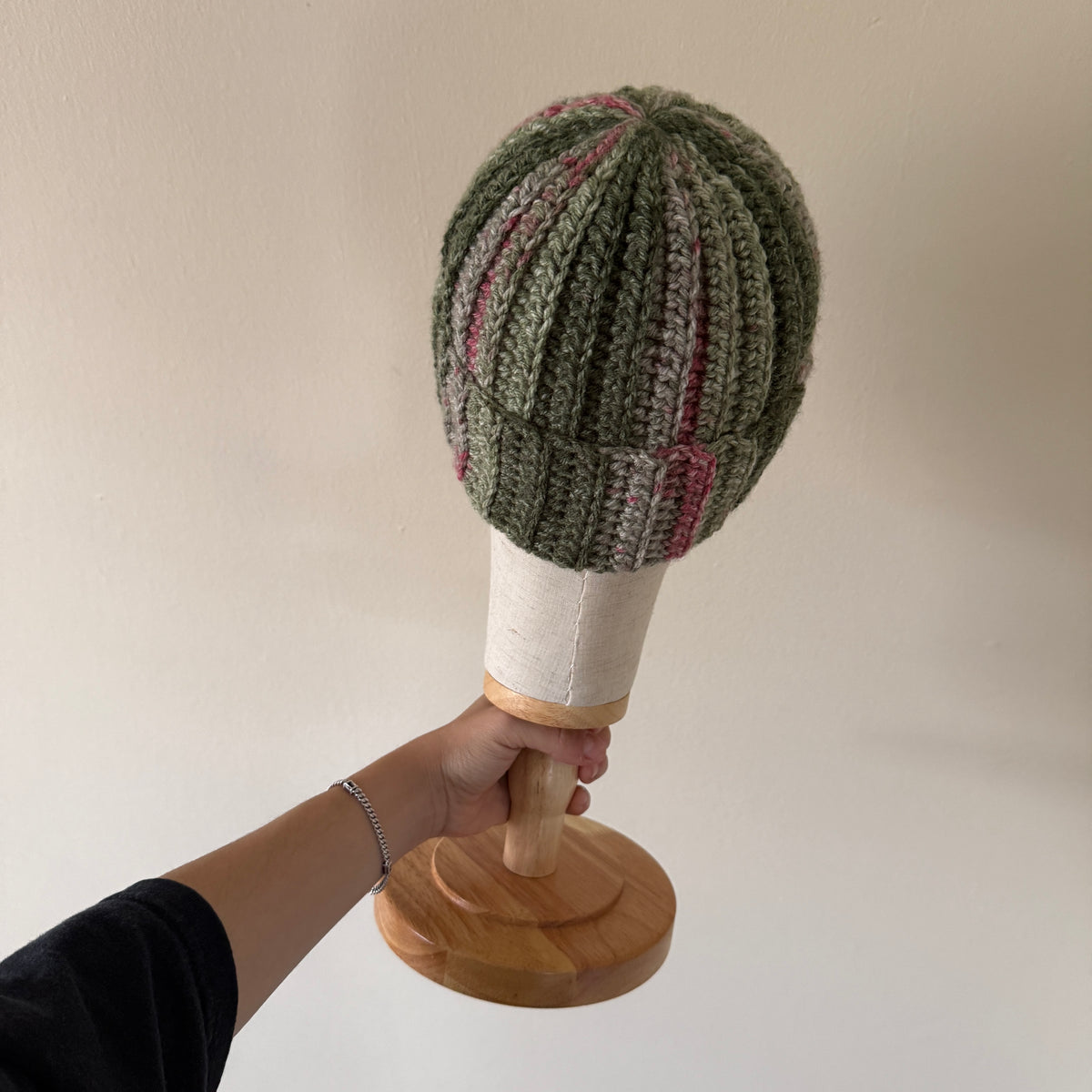 ribbed crochet beanie