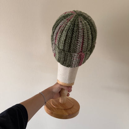 ribbed crochet beanie