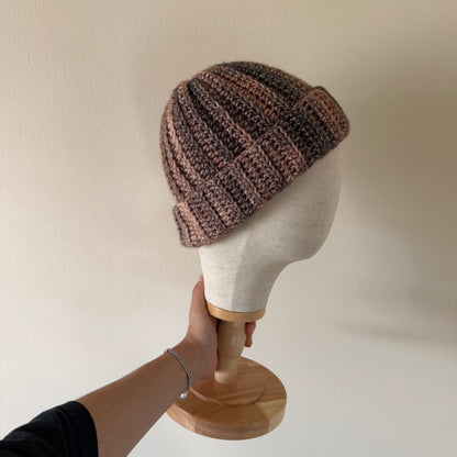 ribbed crochet beanie
