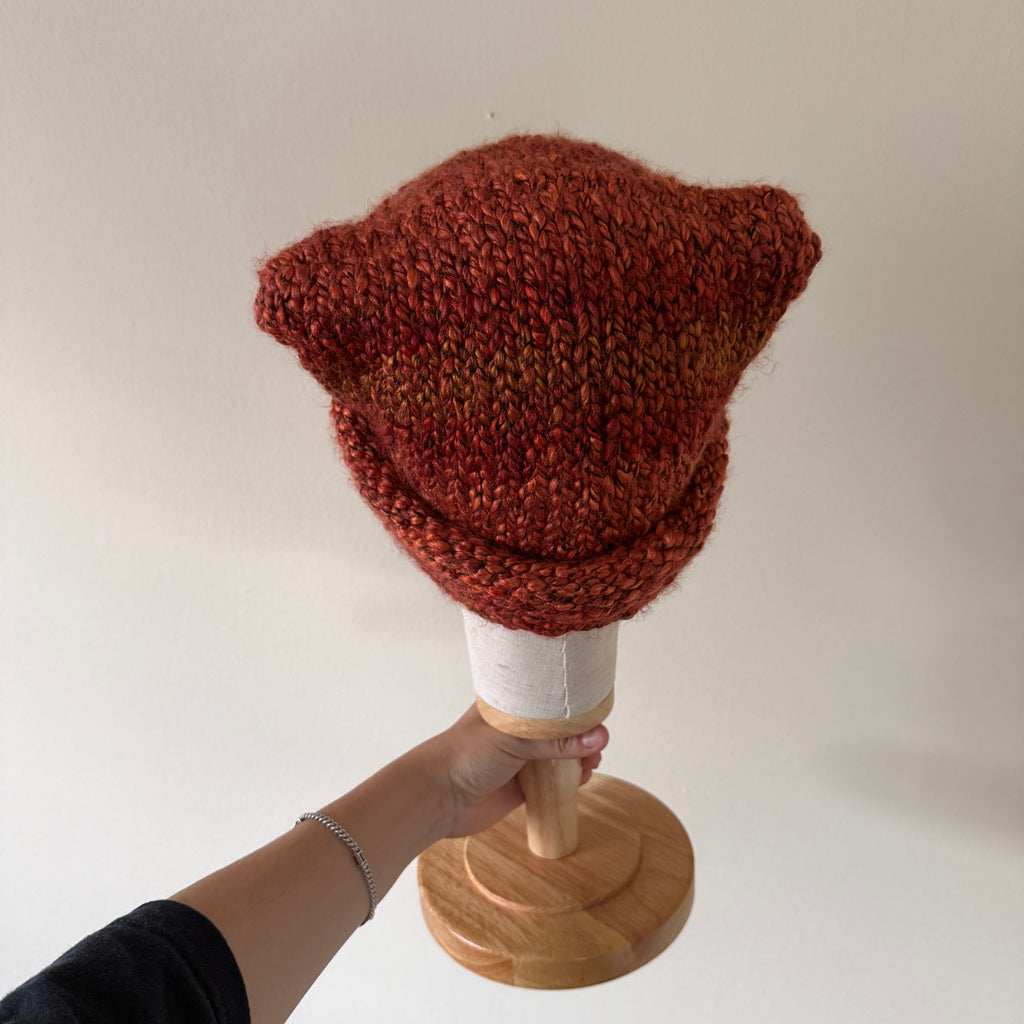 knit cat ear beanie
