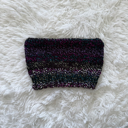 knit cat ear beanie with ribbed brim