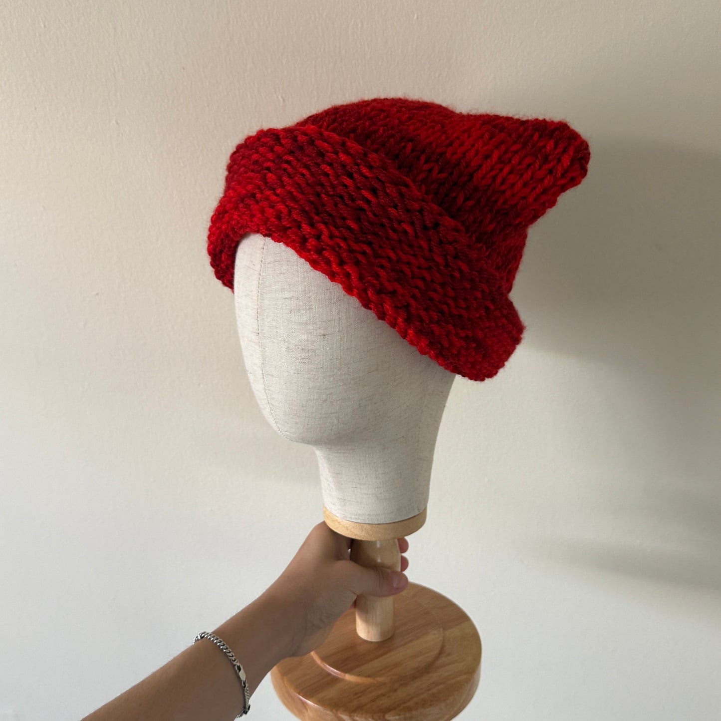 knit cat ear beanie