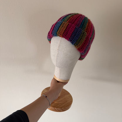 ribbed crochet beanie