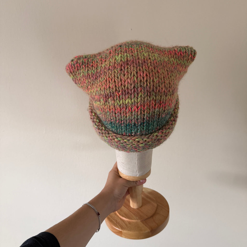 knit cat ear beanie