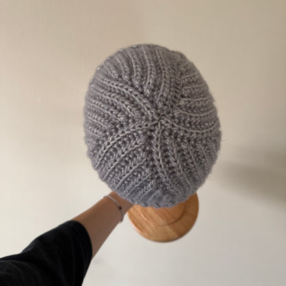 ribbed no bunch crochet beanie