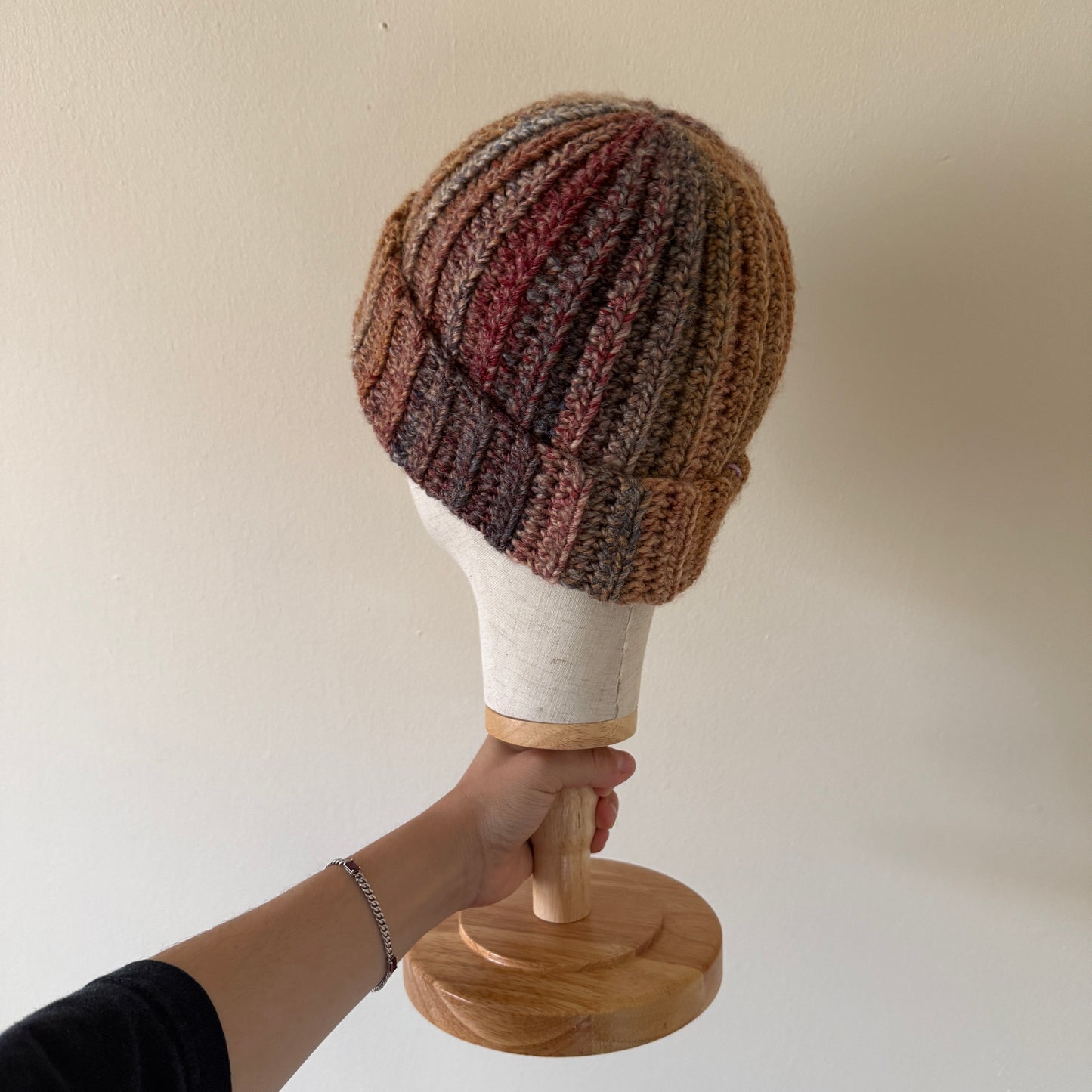 ribbed crochet beanie