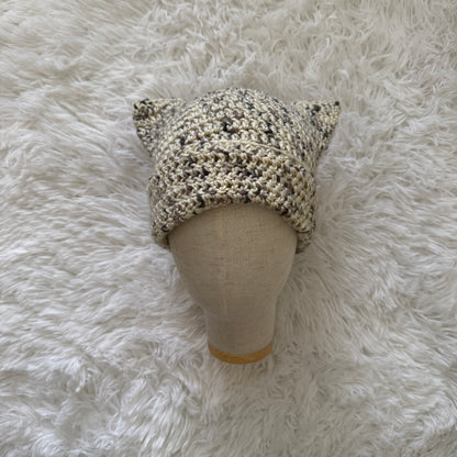 crochet cat ear beanie