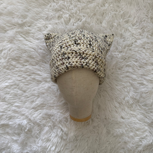 crochet cat ear beanie
