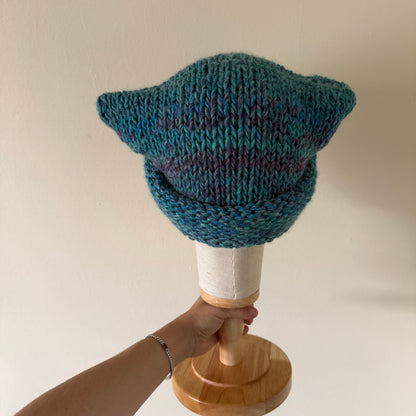knit cat ear beanie