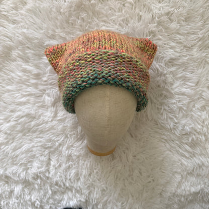 knit cat ear beanie